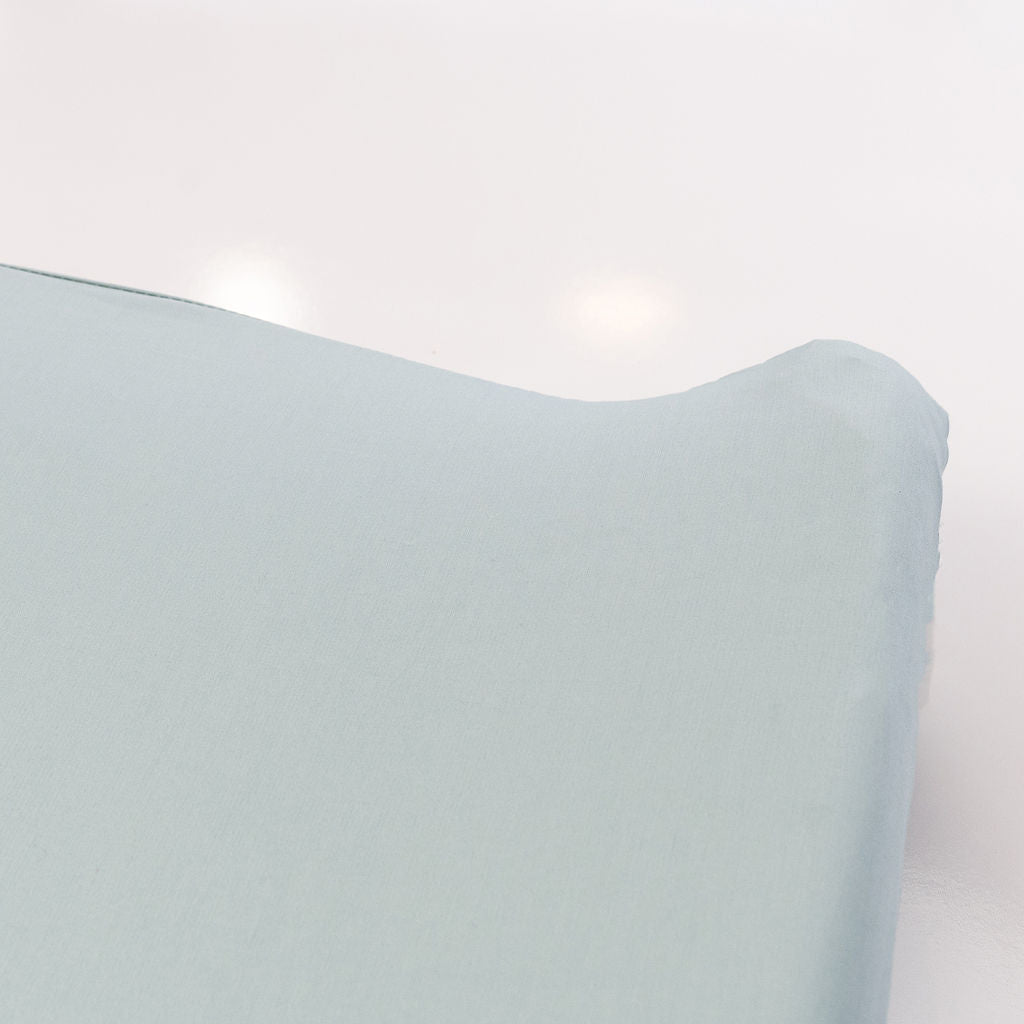 By the Sea - Changing Pad Cover - Foggy Blue - Solids - Olli+Lime